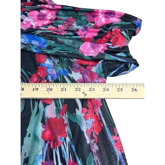 Cupio Blush Womens Floral Print Long Sleeve Top 2X - Picture 5 of 10